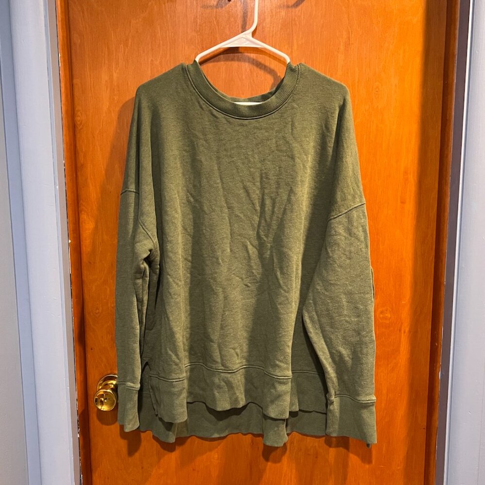 Time and Tru Olive Green Oversized Sweatshirt – Size 22 (XXXL)
